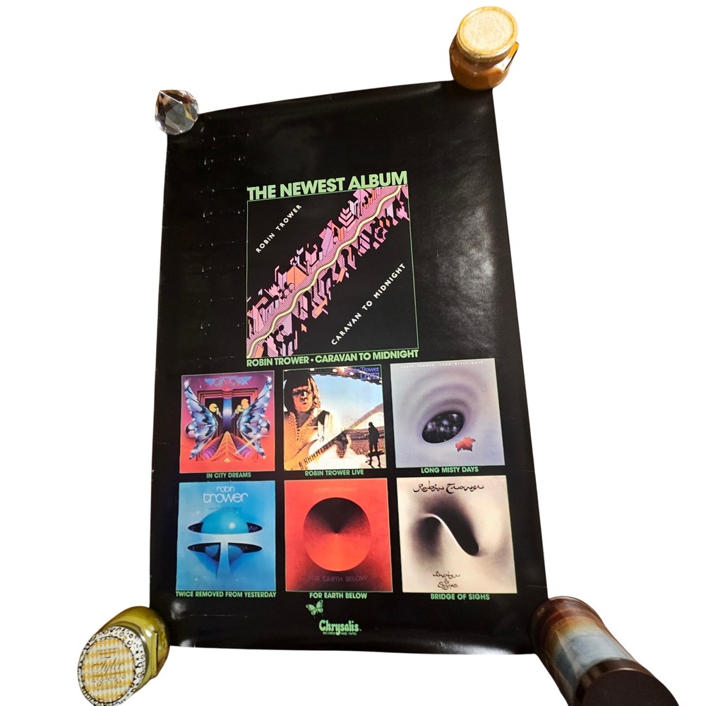 Robin Trower Caravan To Midnight Vintage 1978 Promo Album Poster 23x35 Chrysalis